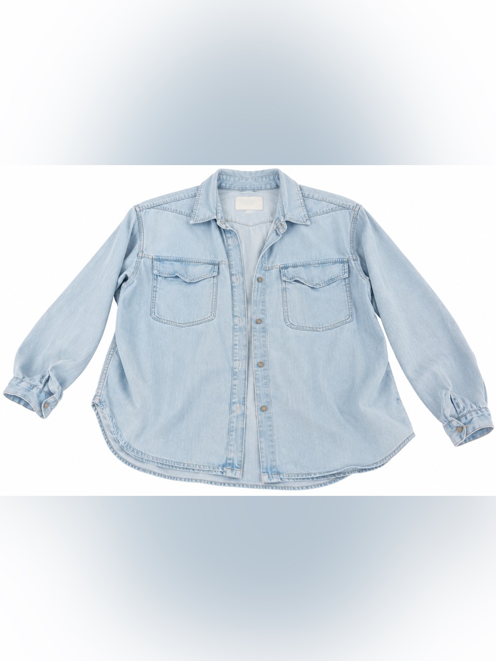 aerie Light Denim Button-Down Shirt Jacket